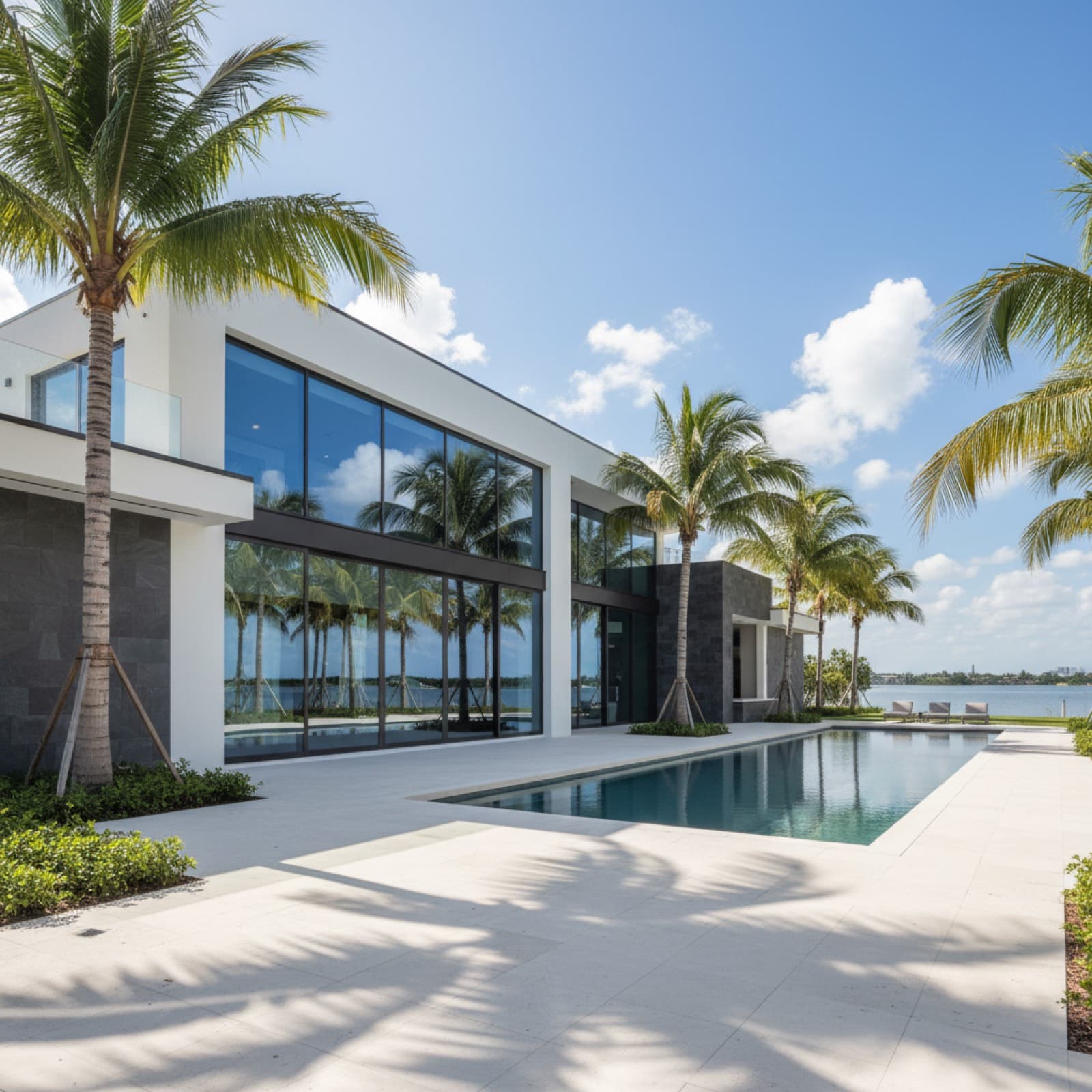 Modern South Florida home with impact windows